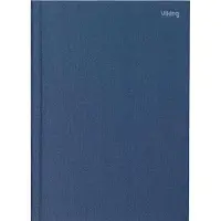 Viking Schrijfblok A4 Gelinieerd Gebonden Zijgebonden Papier Harde rug Marineblauw 160 Pagina's