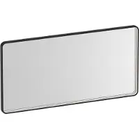 Brauer Sapphire Spiegel 120x60cm Rechthoekig Afgerond - Directe LED Verlichting - Mat Zwart - Aluminium, Glas - Rechthoekig - Spiegels, Badkamerspiegels - 8720724515711