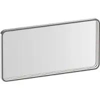 Brauer Sapphire Spiegel 80x40cm Rechthoekig Afgerond - Directe LED Verlichting - Geborsteld RVS - Aluminium, Glas - Rechthoekig - Spiegels, Badkamerspiegels - 8720724515766