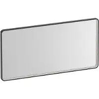 Brauer Sapphire Spiegel 120x60cm Rechthoekig Afgerond - Directe LED Verlichting - Geborsteld Gunmetal - Aluminium, Glas - Rechthoekig - Spiegels, Badkamerspiegels - 8720724515698