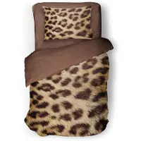 Eleganzzz Dekbedovertrek Micropercal Jungle Chic - brown 140x200/220cm