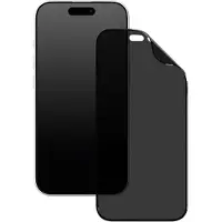 Rhinoshield , Screenprotector geschikt voor iPhone 16 Plus - Privacy 3D (Flexible), Transparant zwart
