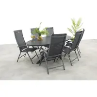 Hartman Salvatore/Ventaro verstelbare ovale tuinset 240x115 cm. - Antraciet
