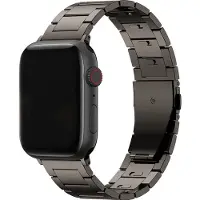 Mobigear Titanium Watch bandje geschikt voor Apple Watch Bandje Vouwsluiting | Sydney - 49/46/45/44 mm - Spacegrijs