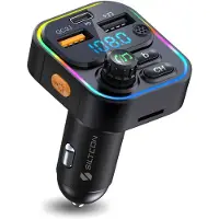 Siltcon Bluetooth Transmitter – Fm Transmitter - Bluetooth Auto - USB-C lader 22.5W - Carkit - USB-A - SD Kaart - BT 5.3 - 2026 model