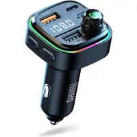 DirectGoods FM Transmitter Bluetooth – Bluetooth Transmitter - USB-C Snellader - Carkit