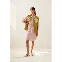 Louise Misha Jacket Marcianne Moss-fuchsia Tartan Maat: 36 | Gilets Outlet | Dames | Groen