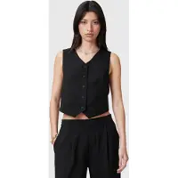 AllSaints Aleida Tri Waistcoat Black Size: 2 | Vests Outlet | Dames | Zwart