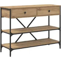 vidaXL Wandtafel Bruin 100 x 34,5 x 75 cm Hout