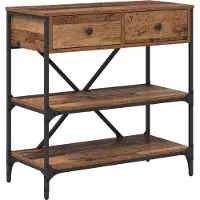 vidaXL Wandtafel met lade met plank Bruin 75 x 34,5 x 75 cm Hout