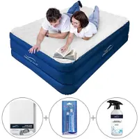 Aerorest 2-persoons luchtbed | 210 x 152 x 51 cm | Afritsbaar topmatras | Inclusief bijpassend hoeslaken + reparatiekit + luchtbedverfrisser