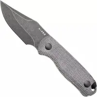 Kizer Cutlery Drop Bear 1092A1 Blackwashed AEB-L, Black Micarta, vaststaand mes