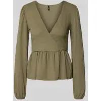 ONLY Slim fit blouse met lange mouwen in wikkellook model '30 BILL'
