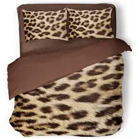 Eleganzzz Dekbedovertrek Micropercal Jungle Chic - brown 240x200/220cm