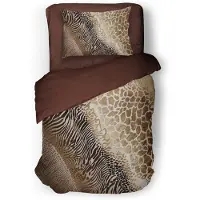 Eleganzzz Dekbedovertrek Micropercal Wilderness Chic - brown 140x200/220cm