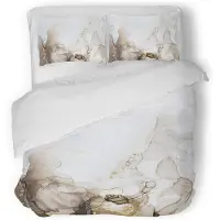 Eleganzzz Dekbedovertrek Micropercal Flowing Serenity - soft beige 200x200/220cm