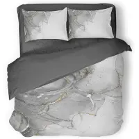Eleganzzz Dekbedovertrek Micropercal Mystic Nights - soft grey 200x200/220cm