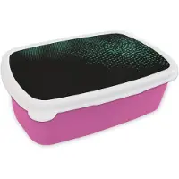 MuchoWow Broodtrommel Roze - Lunchbox Stippen - Groen - Vervagen - Brooddoos 18x12x6 cm - Brood lunch box - Broodtrommels voor kinderen en volwassenen