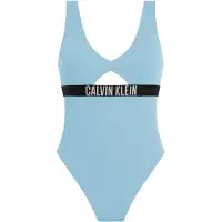 Calvin Klein Swimwear Badpak 'ONE PIECE' lichtblauw / zwart / wit
