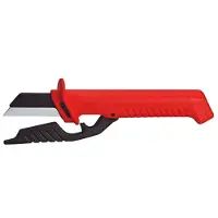 Knipex Kabelmes met verwisselbaar lemmet | Lengte 190 mm | Zelfbedieningskaart/blister - 98 56 SB