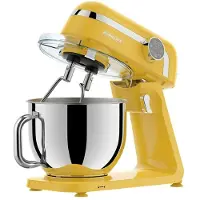 HEINRICH'S Heinrichs HKM 8079, Staande mixer, Geel, Kneedfunctie, Mengfunctie, Garderfunctie, 7 liter, Bediening via aanraakpaneel, Zwart