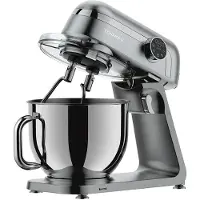HEINRICH'S Heinrichs HKM 8079, Staande mixer, Zilverkleurig, Kneedfunctie, Mengfunctie, Garderfunctie, 7 liter, Bediening via touchpaneel, Zwart