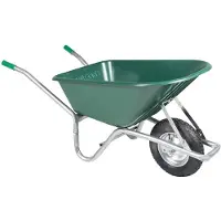 vidaXL Kruiwagen 90 L 150 kg gegalvaniseerd staal en kunststof groen