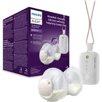 Philips - Handsfree Dubbele Elektrische Draagbare Borstkolf - Comfortabele & Krachtige Motor - Ultralichte Transparante Cups - SCF532/11