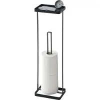 Yamazaki WC rolhouder Tower Stand And Tray Black