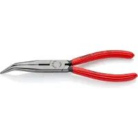 Knipex Platspitse Tang met Zijsnijder (Telefoontang) | 200 mm Lengte | Kunststof Bekleed | Zwart Geatramenteerd - 26 21 200 SB