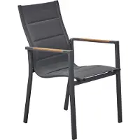 LC Garden Unicamo dining tuinstoel stapelbaar aluminium/textilene gestoffeerd