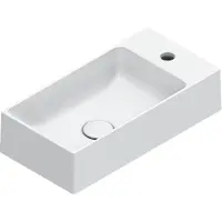 Catalano Premium Fontein 50x25cm Keramiek - Met Kraangat - Glans Wit - 8055348937657 - Rechthoekig - Wastafels, Fonteinen, Opzetfonteinen