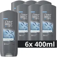 Dove Men+Care Clean Comfort 3-in-1 douchegel - 6 x 400 ml