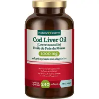 Holland & Barrett 1+1 gratis | Cod Liver Oil (Levertraan) 1000mg - 240 softgels