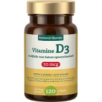 Holland & Barrett 1+1 gratis | Vitamine D3 In Olijfolie 50mcg - 120 softgels