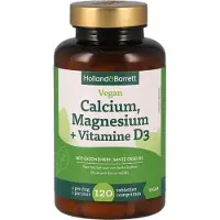 Holland & Barrett 1+1 gratis | Vegan Calcium, Magnesium + Vitamine D3 - 120 tabletten