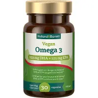 Holland & Barrett 1+1 gratis | Vegan Omega-3 met DHA en EPA - 30 capsules