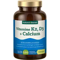 Holland & Barrett Vitamine K2, D3 + Calcium - 120 tabletten