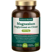 Holland & Barrett Magnesium Bisglycinaat en Citraat 175mg - 90 tabletten