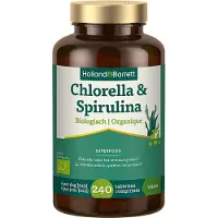 Holland & Barrett 1+1 gratis | Biologische Chlorella & Spirulina - 240 tabletten