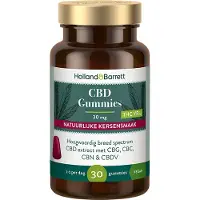 Holland & Barrett 1+1 gratis | CBD 30mg Gummies Natuurlijke Kersensmaak - 30 gummies