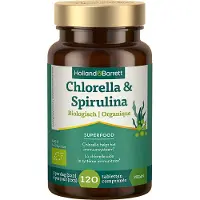 Holland & Barrett 1+1 gratis | Biologische Chlorella & Spirulina - 120 tabletten