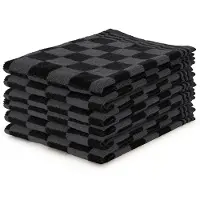 Linnick Keukendoekset Blok 50x50cm - zwart - set van 6