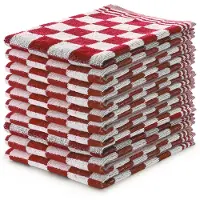 Linnick Keukendoekset Blok 50x50cm - rood - set van 10