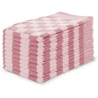 Linnick Theedoekenset Blok 65x65cm - rood - set van 10
