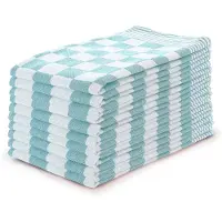Linnick Theedoekenset Blok 65x65cm - ice blue - set van 10
