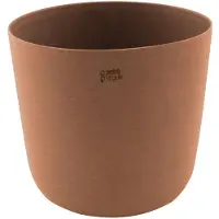 Point-Virgule Point Virgule Garden bloempot gerecycleerd hout & steenpoeder D25cm H22cm terracotta