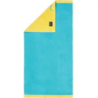Cawö Handdoek Lifestyle Splash Reversible Turquoise/Apricot (Set van 3)