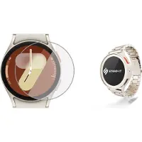 Strap-it Milanese Band (Sterrenlicht) + TPU Case (Zwart) - Geschikt voor Samsung Galaxy Watch 6 40mm - Horlogeband / Polsband / Armband - Magnetische Armband - RVS Armband - Luxe & ademend ontwerp
