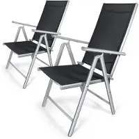 Hortensus Tuinstoelen - Set van 2 - Verstelbaar - Max. 120kg - 106x62x57cm